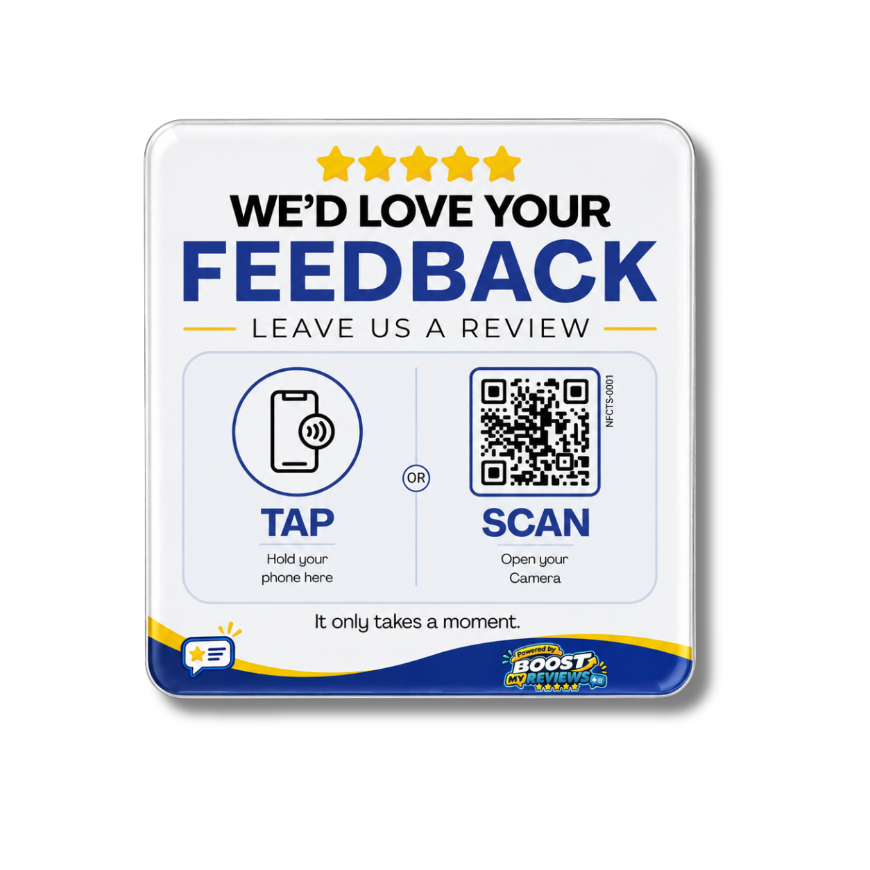 NFC + QR Review Table Sticker